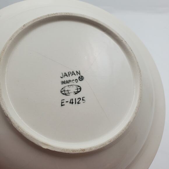 6" Vintage Inarco Japan Small Pitcher and Saucer E-4094 Cream Color - Picture 8 of 14